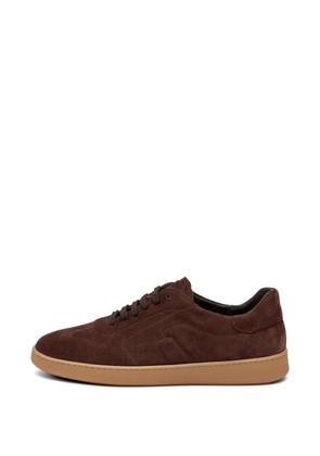FRAU top-stitching suede sneakers - Brown
