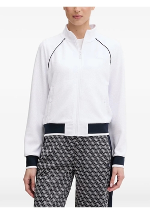 GUESS USA textured-finish full-zip sweatshirt - White