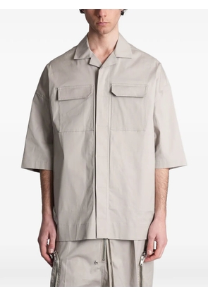Rick Owens Magnum Tommy chest-pockets cotton shirt - Neutrals