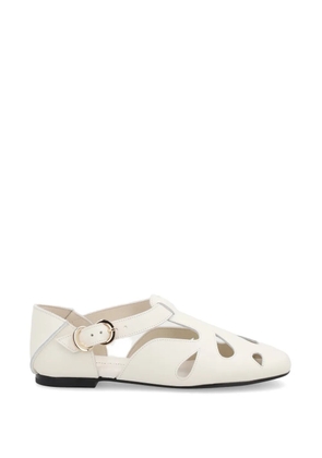 FRAU cut-out buckle-fastening ballet flats - Neutrals
