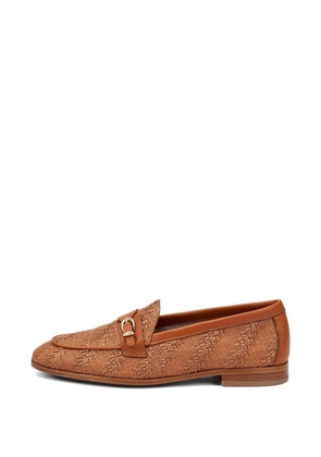 FRAU herringbone-effect loafers - Brown