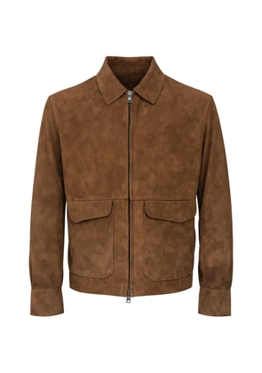 FRANZESE COLLECTION Stefano De Martino bonded suede jacket - Brown
