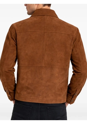 FRANZESE COLLECTION Stefano De Martino bonded suede jacket - Brown