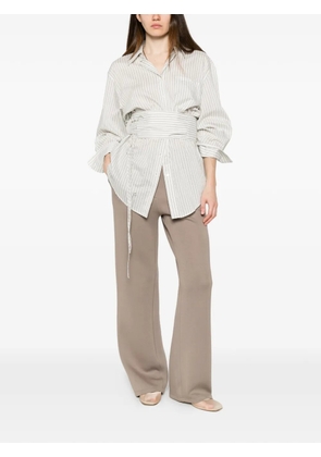 Betty Barclay crystal-embellished wide-leg trousers - Brown