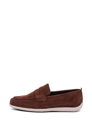 FRAU square-toe suede loafers - Brown