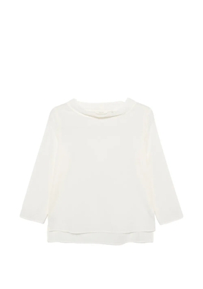 Xacus fil-coupé boat-neck top - White