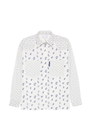 Maison Labiche paisley-print patch-detail shirt - White