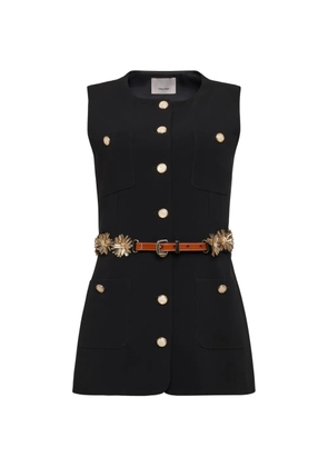 Cinq A Sept Sunflare belted vest - Black