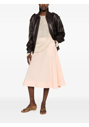 KHAITE Artin panelled midi skirt - Pink
