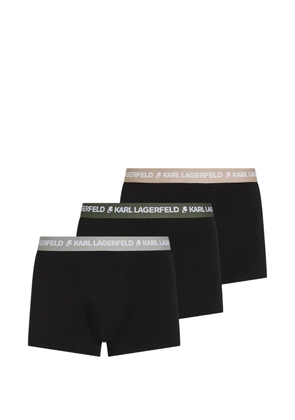 Karl Lagerfeld logo-waistband boxers (set of three) - Black