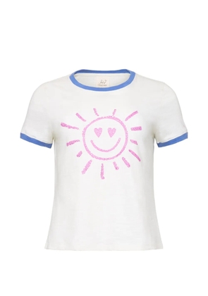Cinq A Sept smiling-sun rhinestone-embellished T-shirt - White