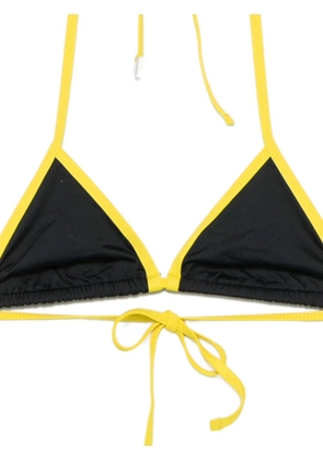 The Attico logo-print triangle-cup bikini - Black