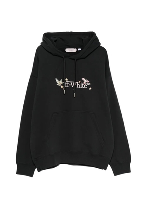 Off-White logo-print hoodie - Black