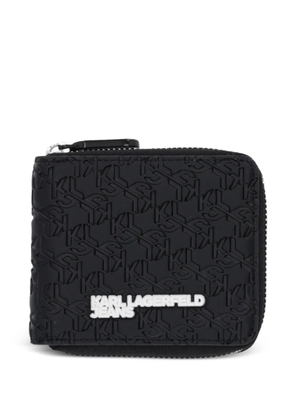 Karl Lagerfeld Jeans embossed zip wallet - Black