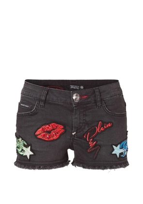 Philipp Plein Achillia denim shorts - Black