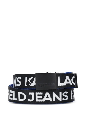 Karl Lagerfeld Jeans reversible intarsia-logo belt - Black