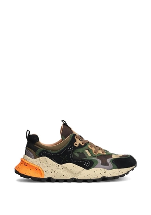 FLOWER MOUNTAIN Rulis camouflage-print panelled sneakers - Black