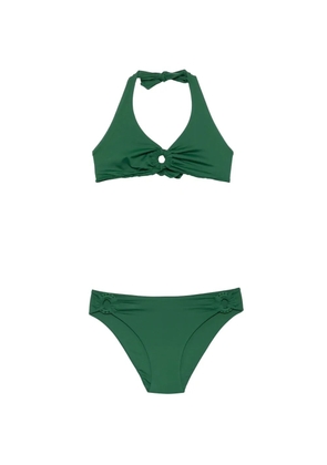 Fisico ring-detail halterneck bikini - Green