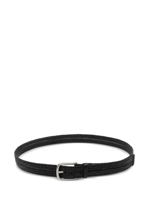 Orciani Plug braided leather belt - Brown