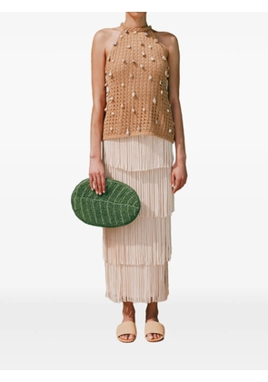 Simon Miller Bahi shell-embellished crochet top - Neutrals