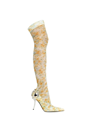 Diesel D-Ten&Half floral-pattern sock boots - Yellow