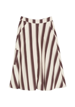 Diega striped patch-pocket skirt - Neutrals