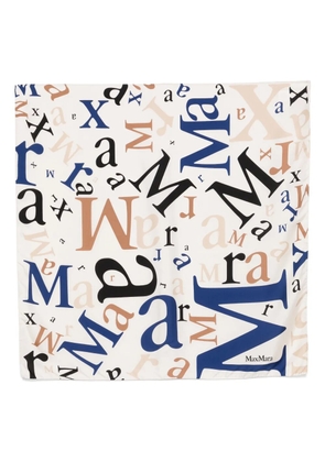 Max Mara Carre90W scarf - White