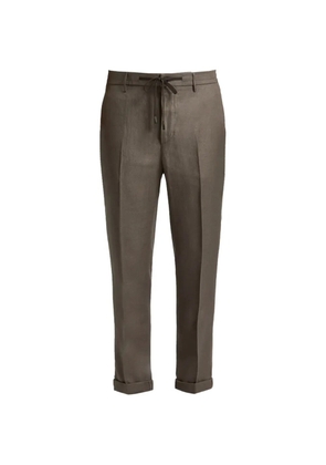 Peserico drawstring-waist tailored trousers - Brown