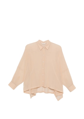 Xacus sheer drop-shoulder shirt - Neutrals