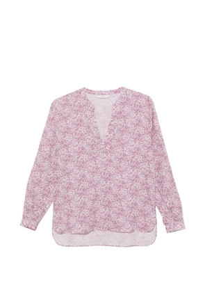 Xacus floral-print linen blouse - Purple