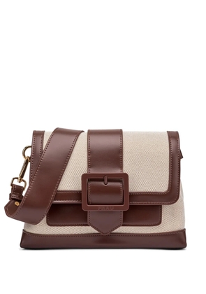 FRAU buckle-detail canvas shoulder bag - Neutrals