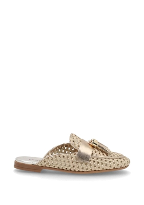 FRAU woven tassel-detail mules - Neutrals