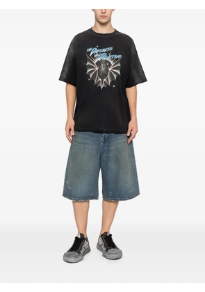 KAMIYA graphic-print faded-effect T-shirt - Black