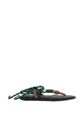 Flòwze Flò Twin rope-detail lace-up sandals - Green