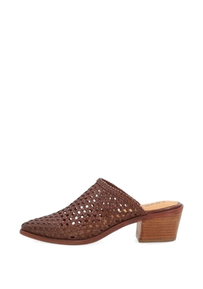 FRAU hand-woven leather mules - Brown