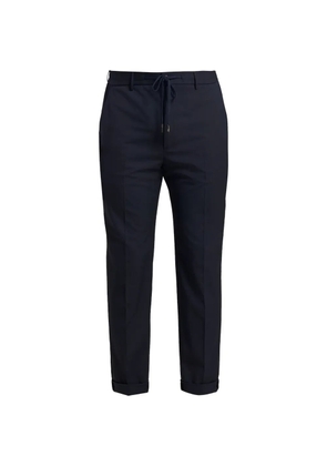 Peserico drawstring-waistband trousers - Blue