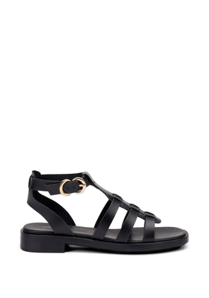 FRAU cage leather sandals - Black