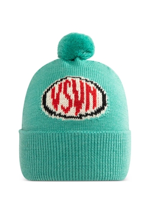 visvim intarsia-logo beanie - Green