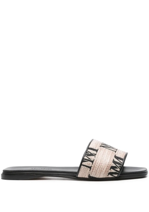 Max Mara logo-jacquard slides - Neutrals