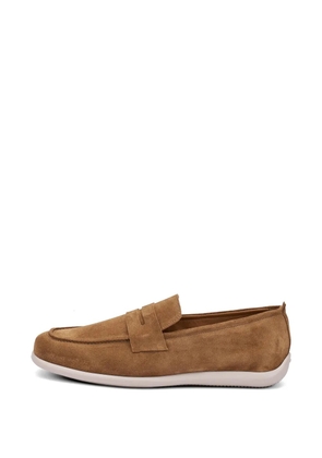 FRAU Urban Ease square-toe suede loafers - Brown