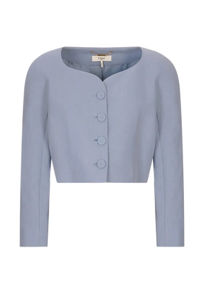 Chloé button-up cropped jacket - Blue