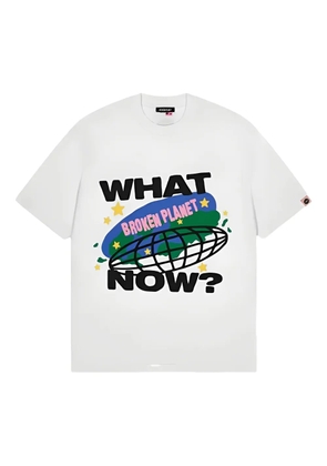BROKEN PLANET What Now Snow graphic T-shirt - White