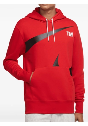 Nike Swoosh logo-print hoodie - Red