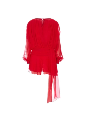 Giuseppe Di Morabito draped asymmetric-hem mini dress - Red