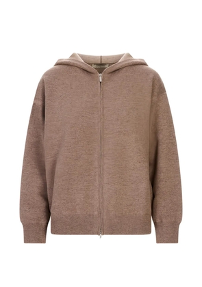 'S Max Mara logo-intarsia zip-up hoodie - Neutrals