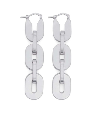 Jil Sander chain-link drop earrings - Grey