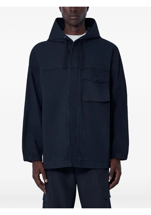 Margaret Howell hooded flap-pocket jacket - Black