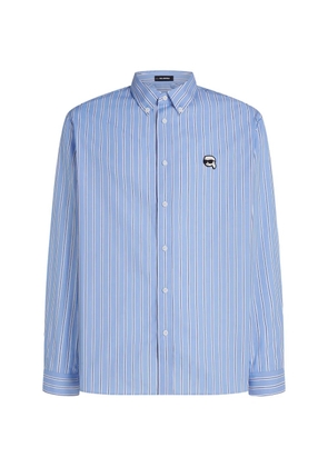 Karl Lagerfeld stripe-pattern shirt - Blue