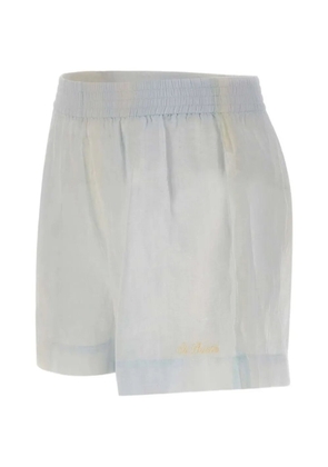 MC2 Saint Barth St. Tropez-print ramie shorts - White