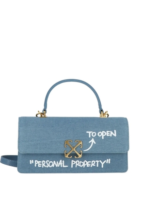 Off-White logo-plaque cross body bag - Blue